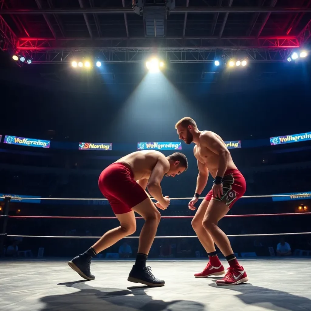Cody Rhodes and John Cena wrestling at SummerSlam