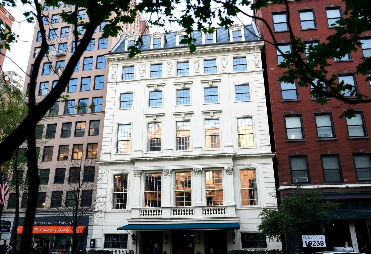 Facade of the Ebenezer Hancock House in Boston