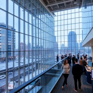 Exterior of Flock Safety's new office in Boston's Seaport neighborhood.