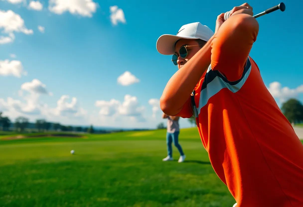 Happy Gilmore 2 promotional image featuring golf humor