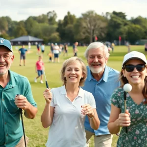 Families enjoying a fun day on the golf course inspired by Happy Gilmore 2