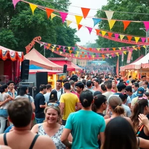 Crowd enjoying live music at the Levitate Music and Arts Festival