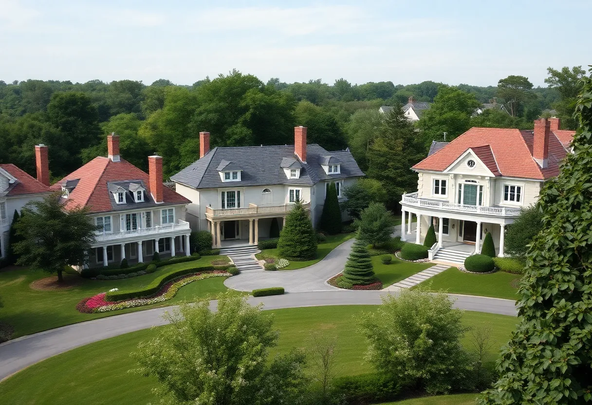 Luxurious homes in Boston suburbs