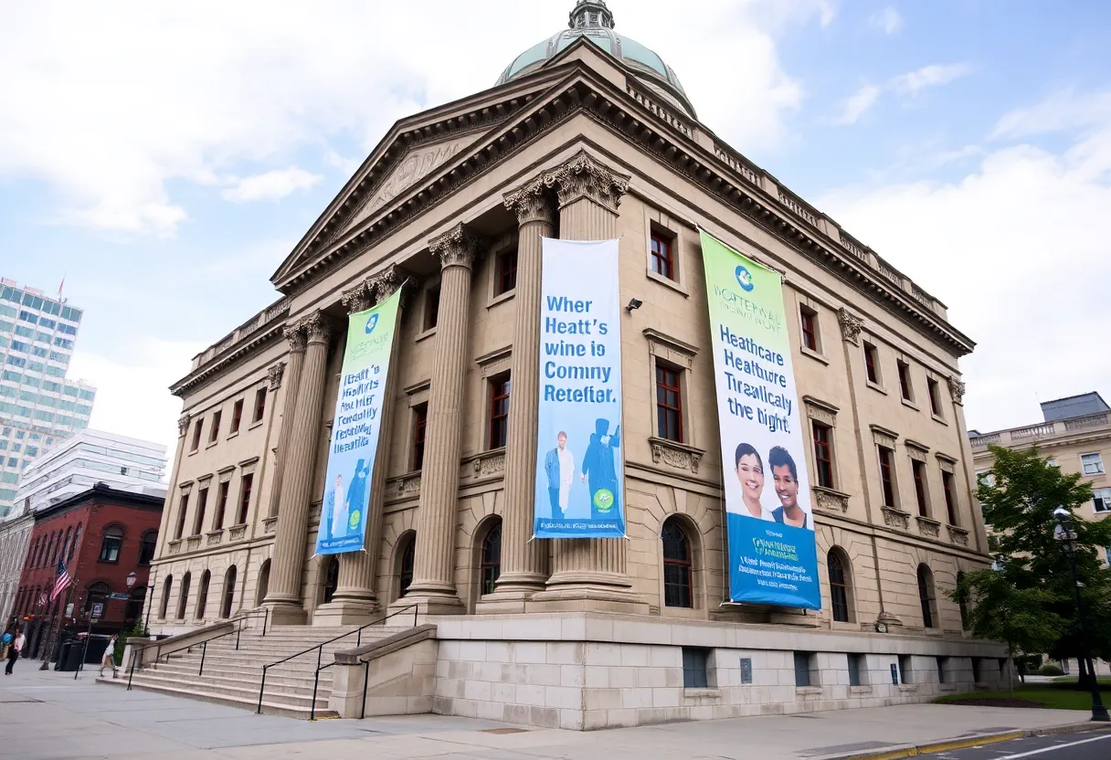 Legislative building in Massachusetts promoting healthcare rights
