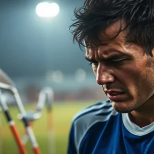 A dramatic juxtaposition of soccer and golf reflecting lost dreams.