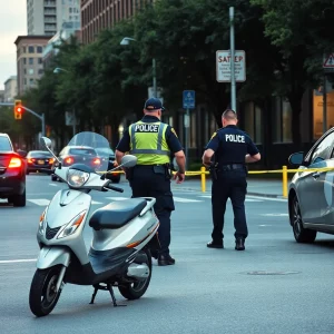Law enforcement investigating a traffic violation involving firearms