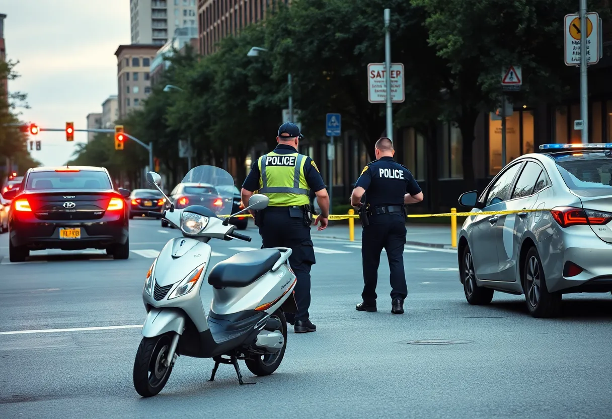 Law enforcement investigating a traffic violation involving firearms
