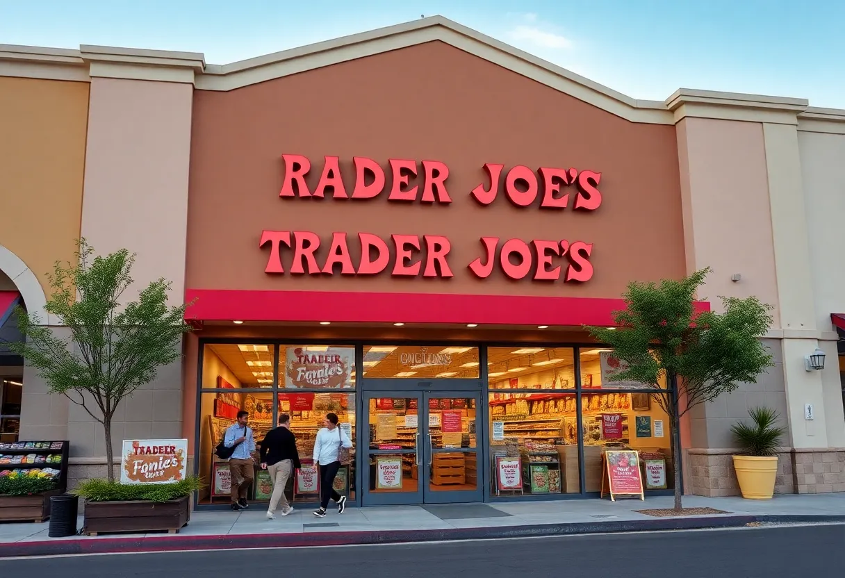 Exterior view of the new Trader Joe's store in Newton, Massachusetts