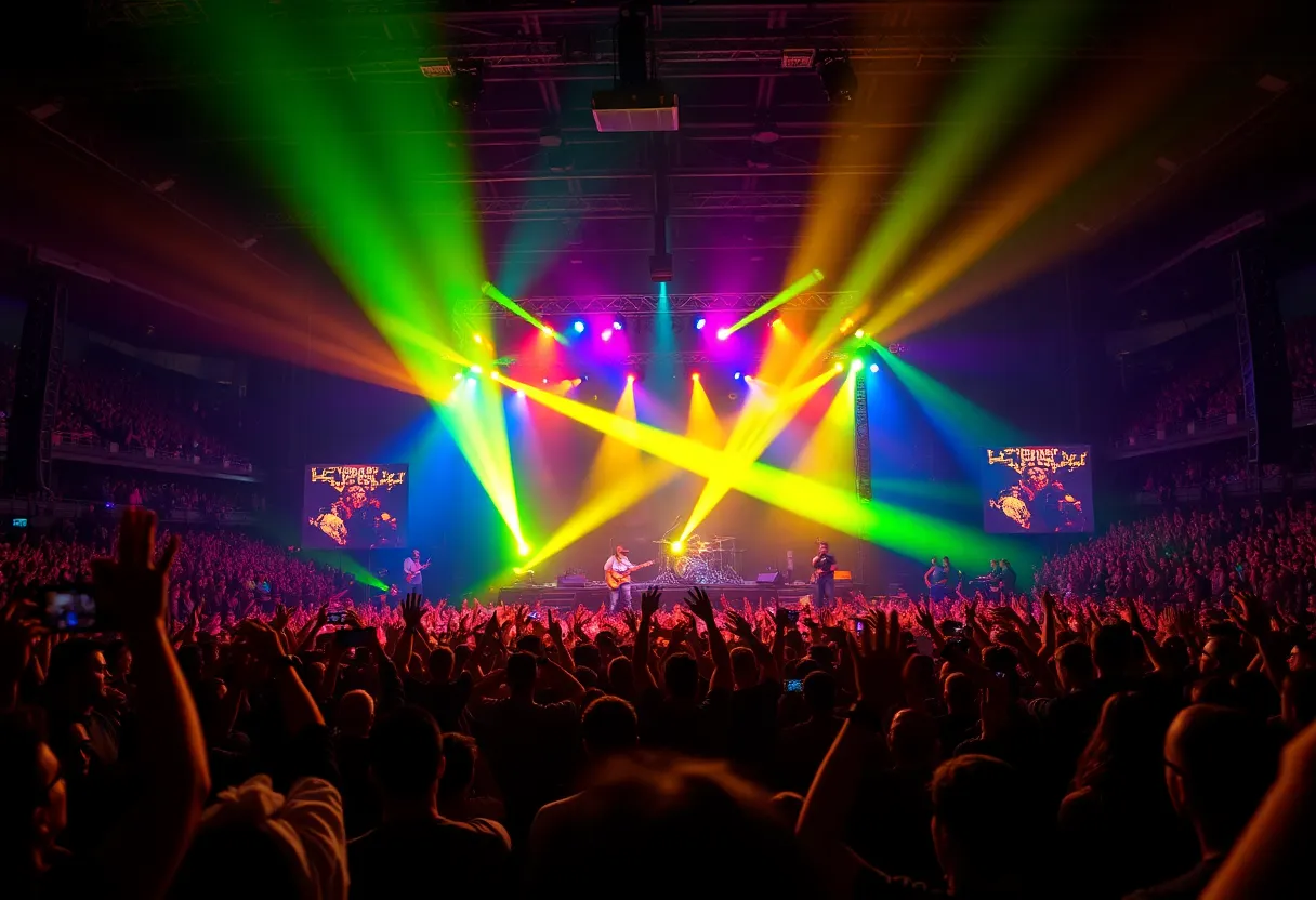 Energetic crowd at Tyler The Creator's concert