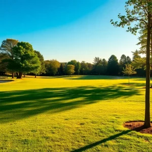 Golfers playing at Orchards Golf Club during U.S. Mid-Amateur qualifier