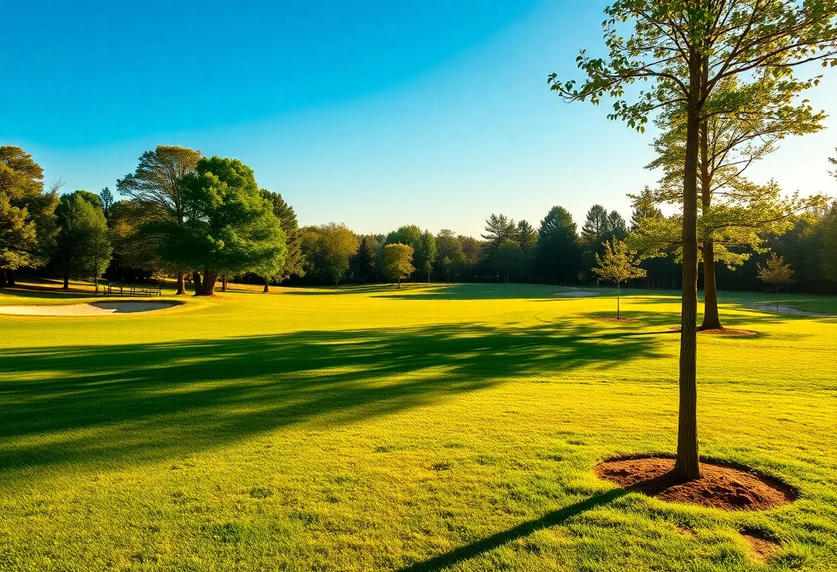 Golfers playing at Orchards Golf Club during U.S. Mid-Amateur qualifier