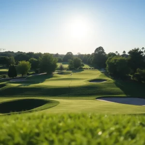 Poor condition of Weston Golf Course with dirt patches