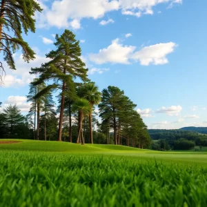 Leo J. Martin Golf Course showing patches of dead grass and uneven landscapes.