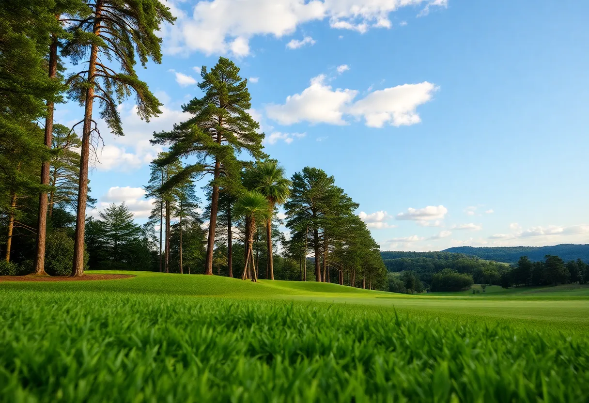 Leo J. Martin Golf Course showing patches of dead grass and uneven landscapes.