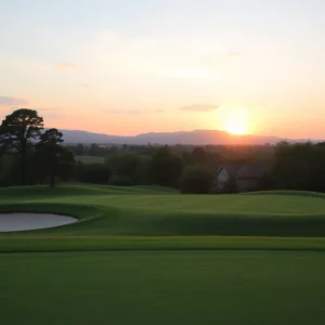 Celebration scene from the Tour Championship golf event