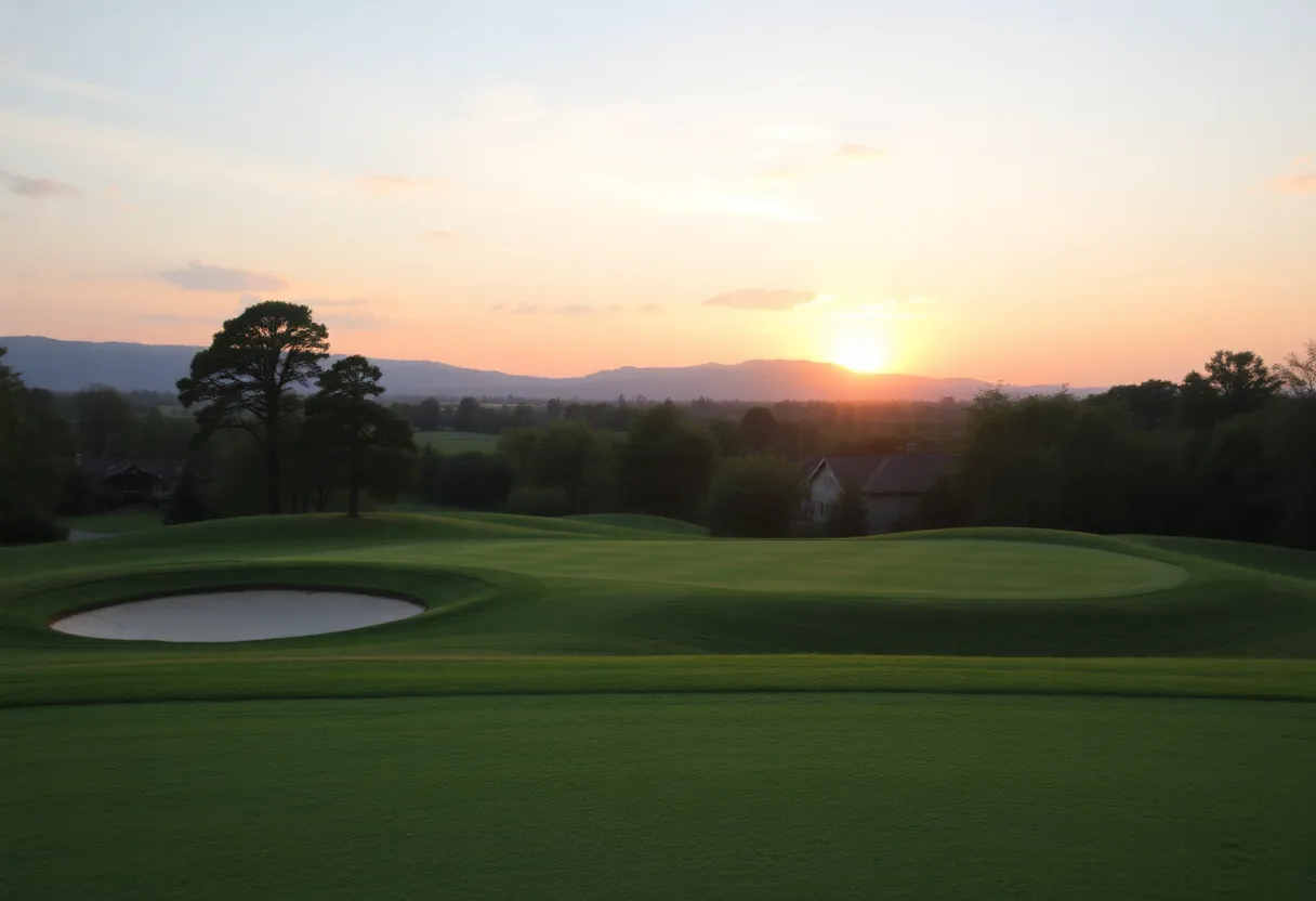 Celebration scene from the Tour Championship golf event