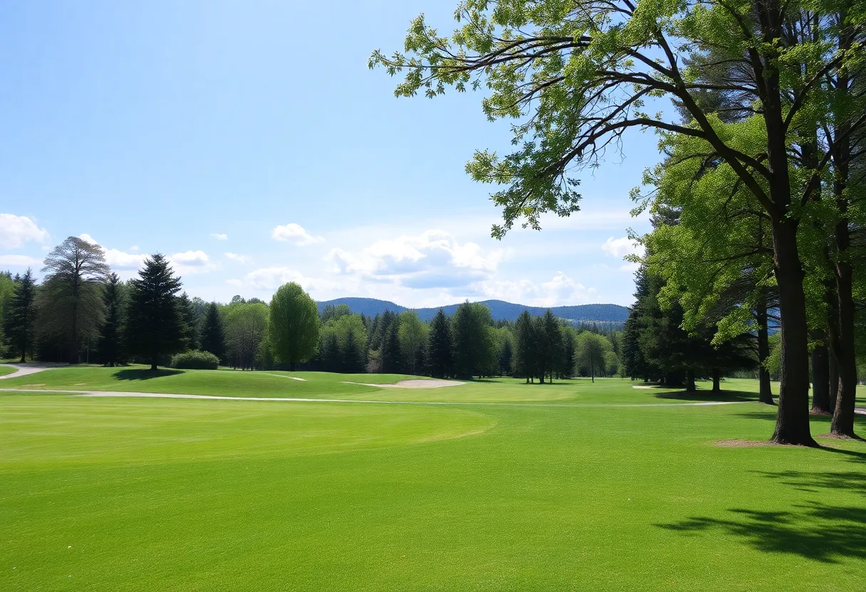 Golf tournament scene at the Founders Cup in the Bay Area