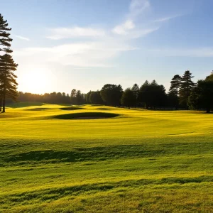 Golf tournament action at TPC Boston during the LPGA FM Championship