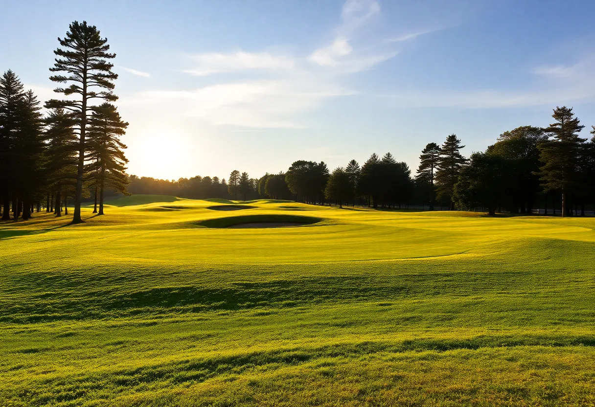 Golf tournament action at TPC Boston during the LPGA FM Championship