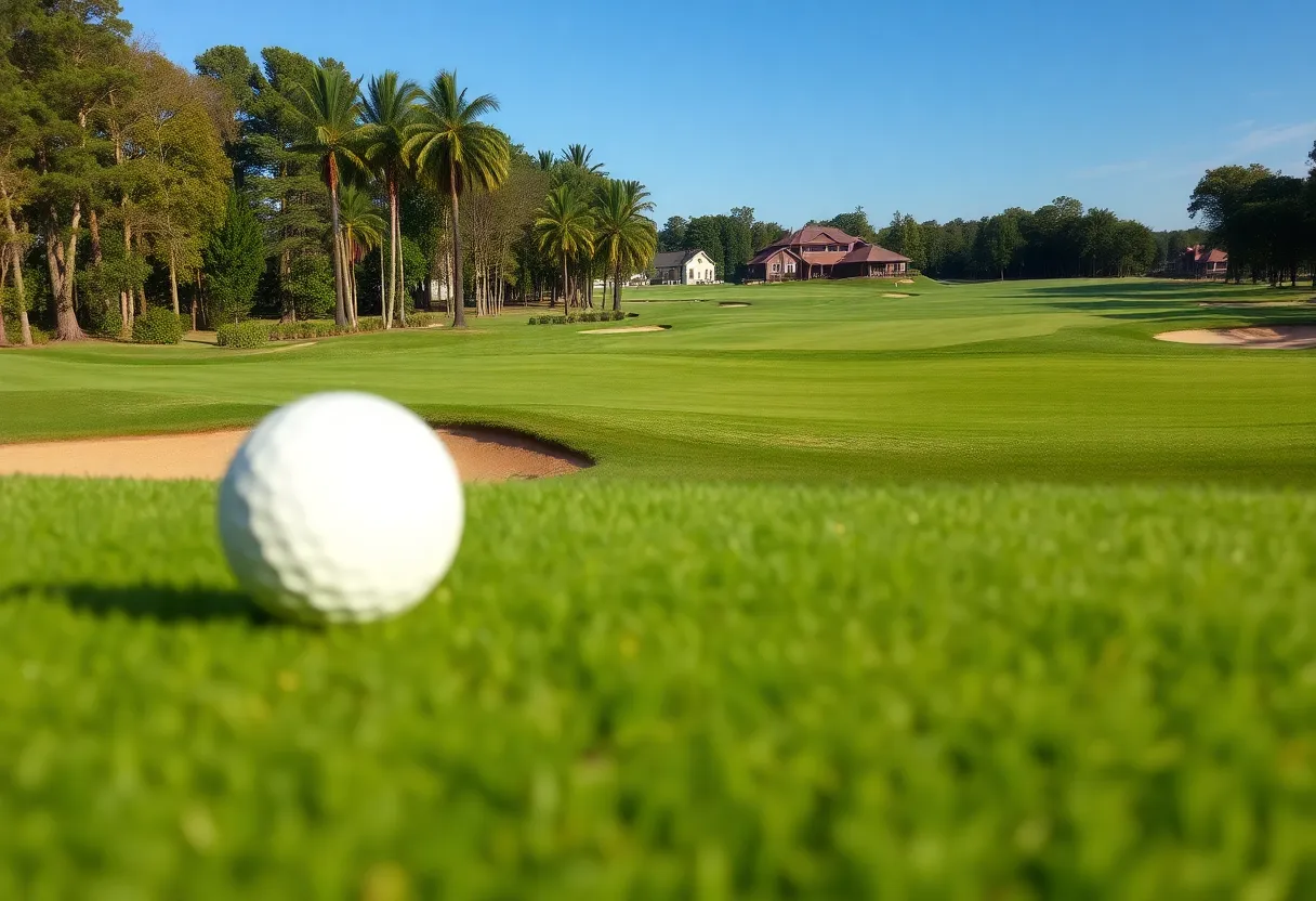 Golfers on the course at Cohasse Country Club
