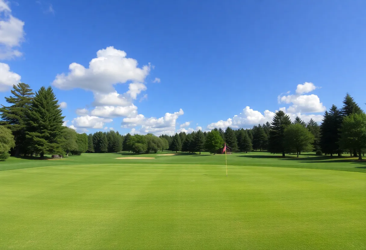 Golf course view in Virginia