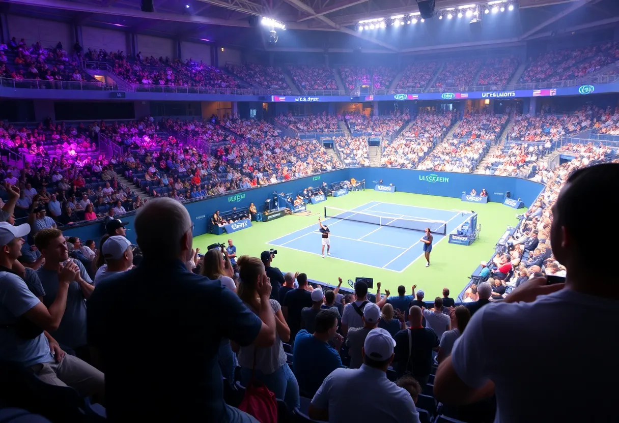 Carlos Alcaraz showcasing his new look at the U.S. Open tennis event