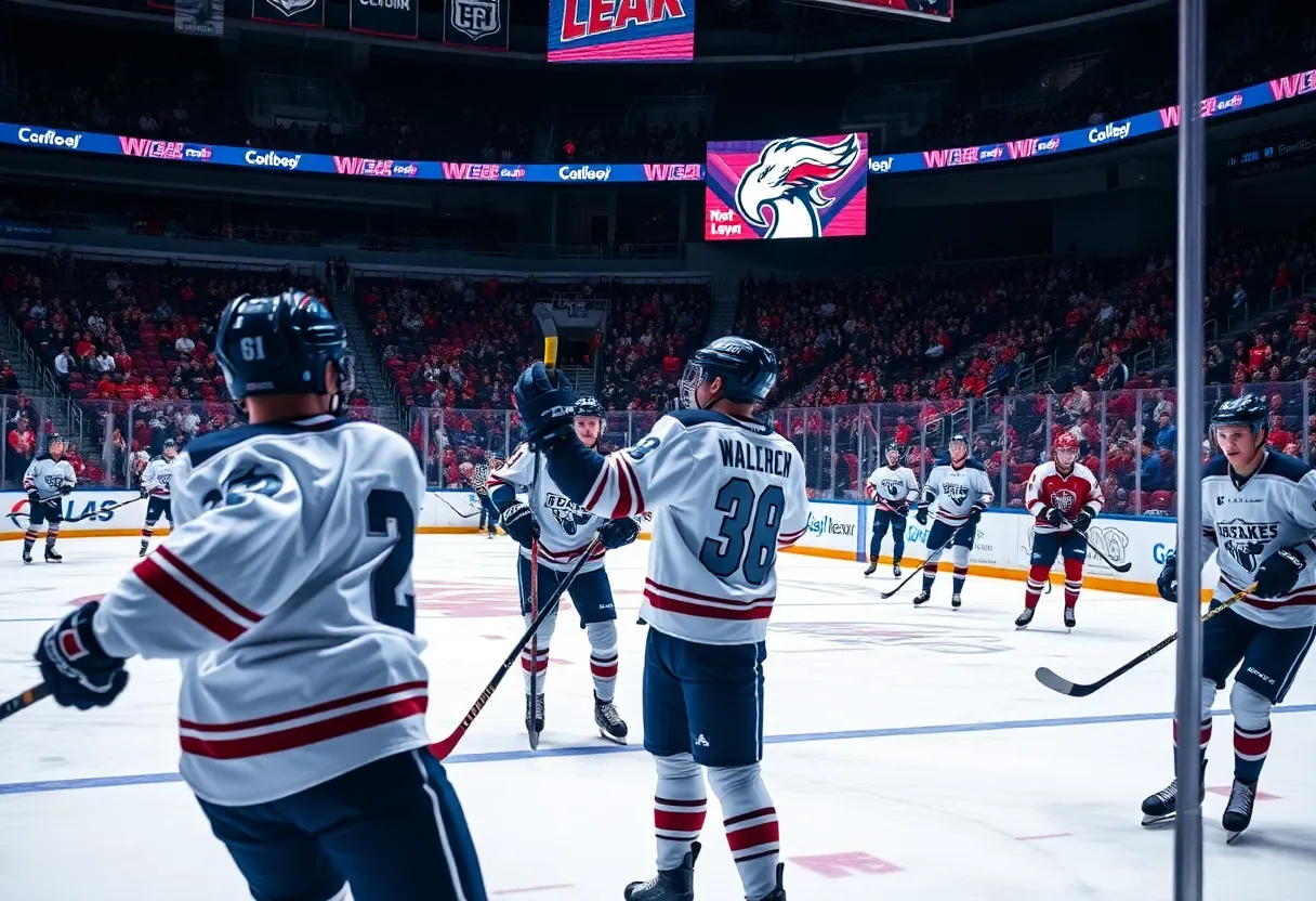 Boston College men's hockey team during a game