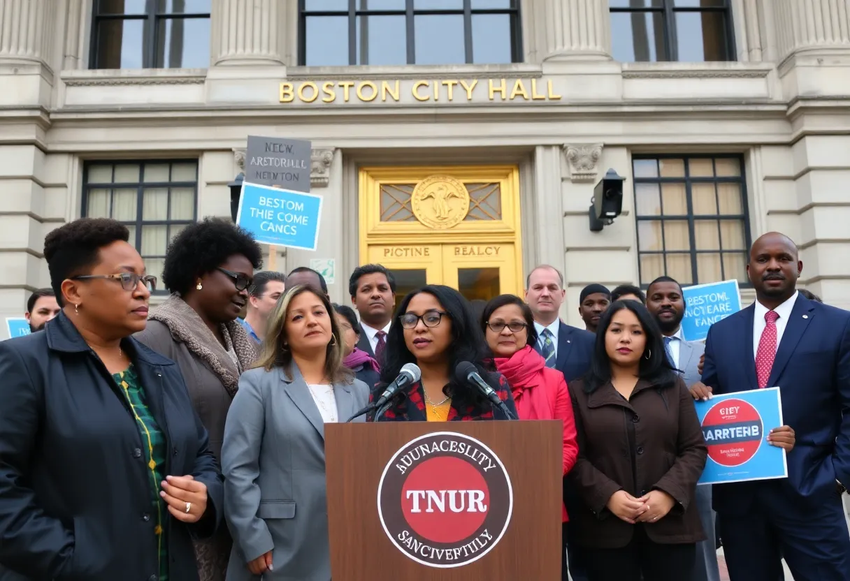Boston community leaders discussing sanctuary policies