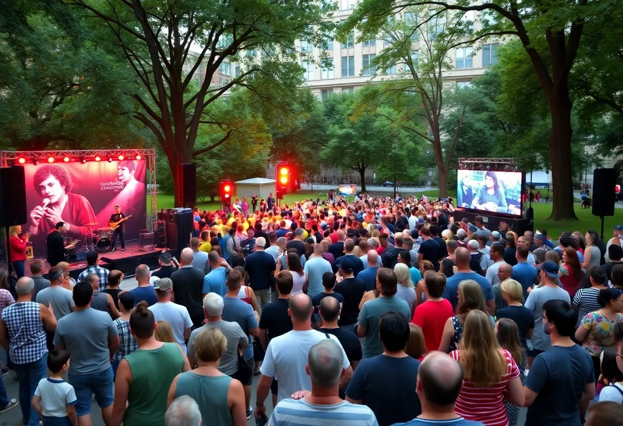 Crowd enjoying free cultural events in Boston parks