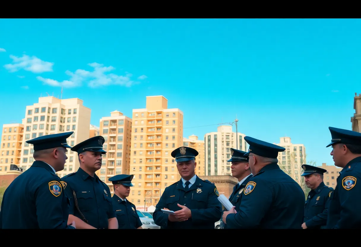 Boston police officers conducting a human trafficking operation