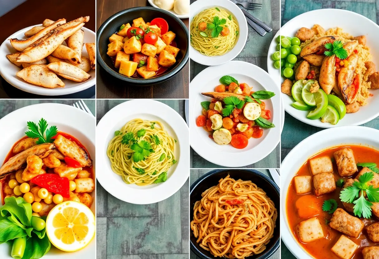 A collage of dishes representing Boston's diverse restaurant scene.
