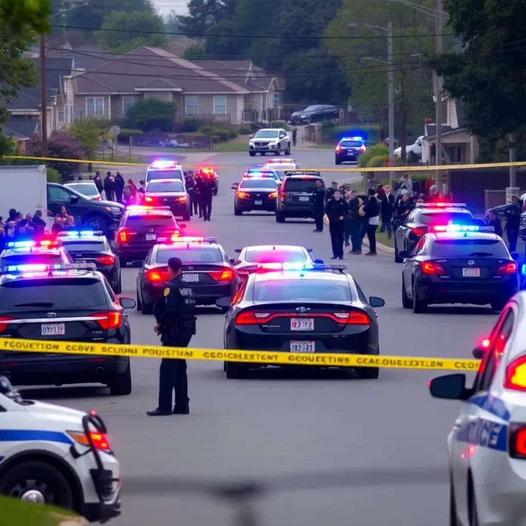 Police response to a shooting incident in Dorchester, Boston