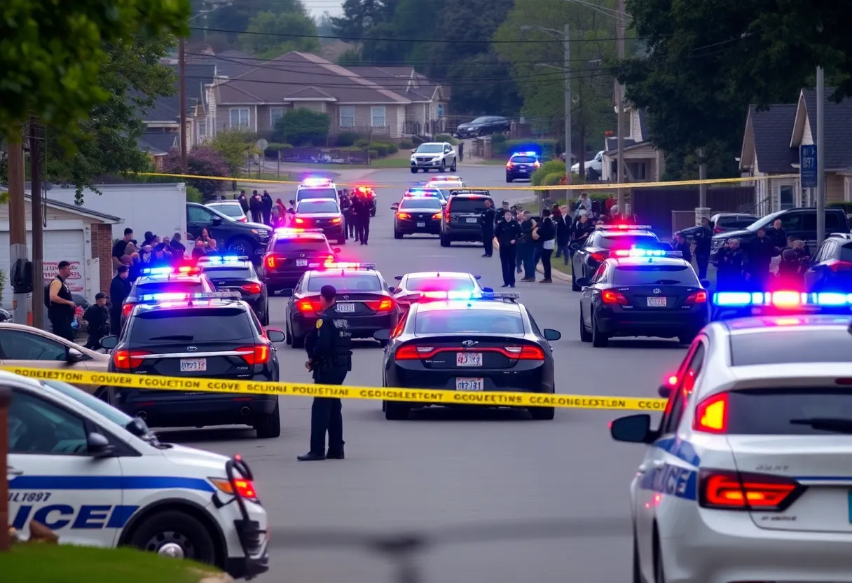 Police response to a shooting incident in Dorchester, Boston