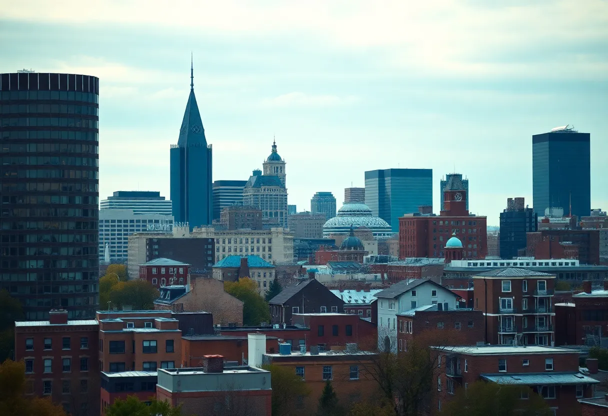 Boston skyline showcasing diverse neighborhoods and community harmony