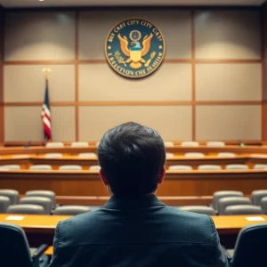 Empty city council chamber symbolizing a cancelled hearing