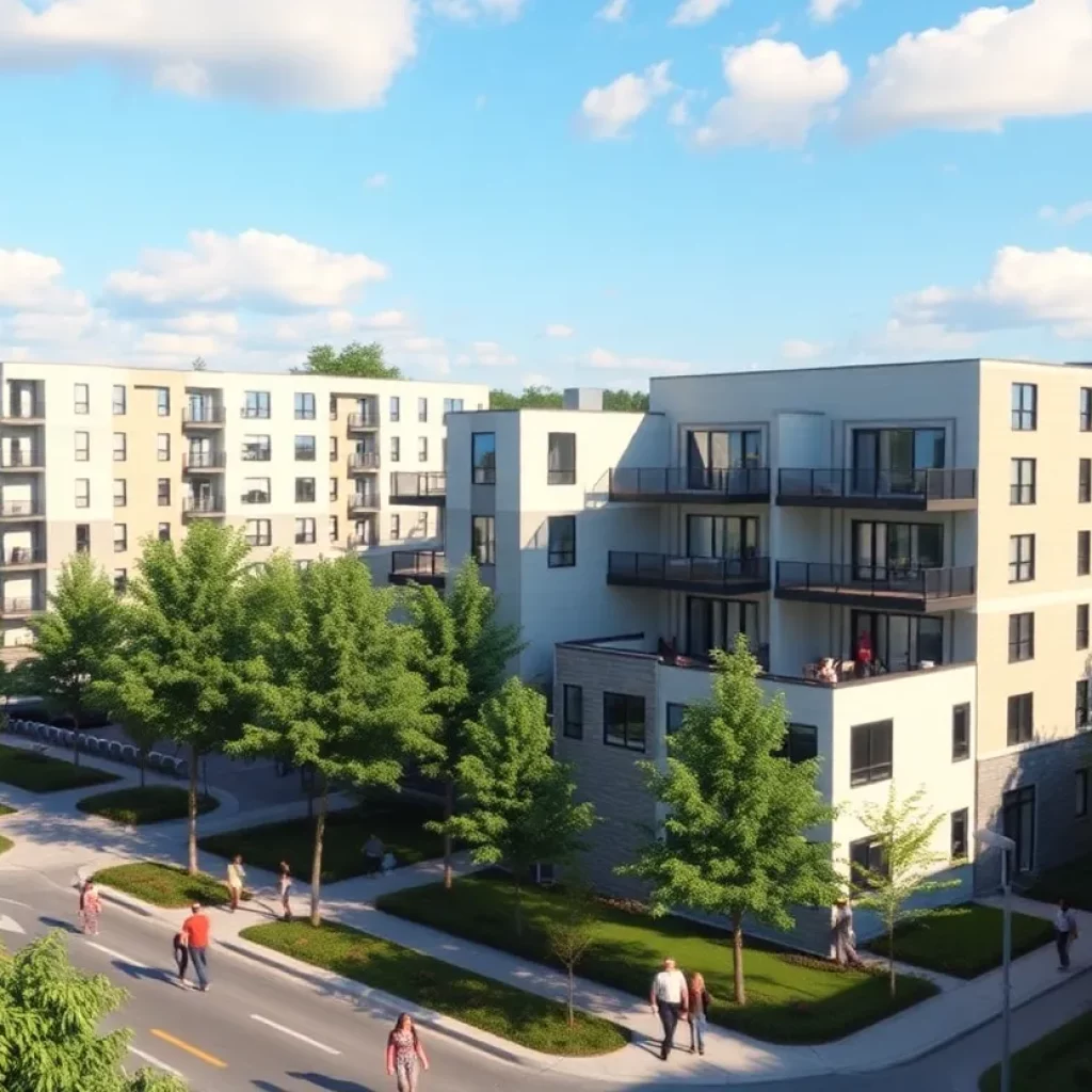 Rendering of a condominium development in Canton