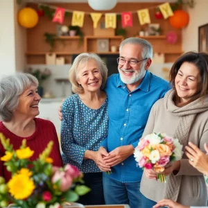 Family and friends celebrating the life of David Picheny