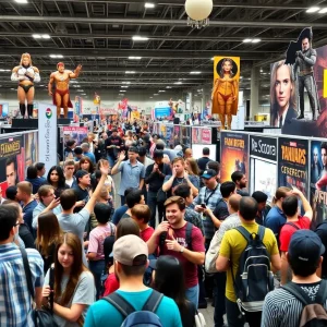 Crowd at a fan expo celebrating entertainment and culture