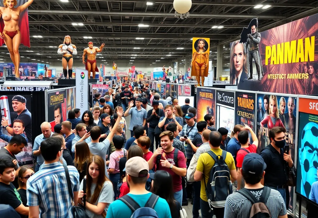 Crowd at a fan expo celebrating entertainment and culture