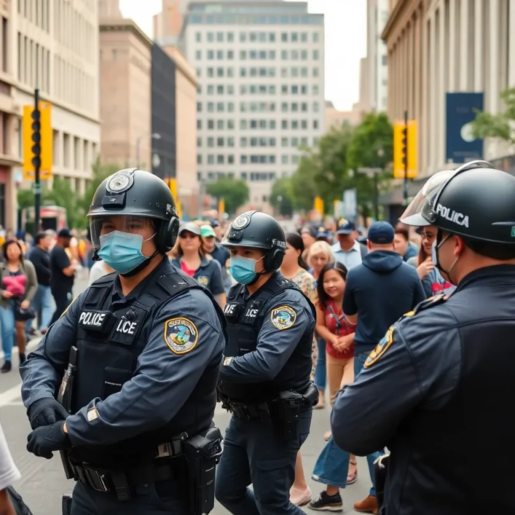 Law enforcement officers in Washington D.C. during a policing initiative.