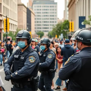 Law enforcement officers in Washington D.C. during a policing initiative.