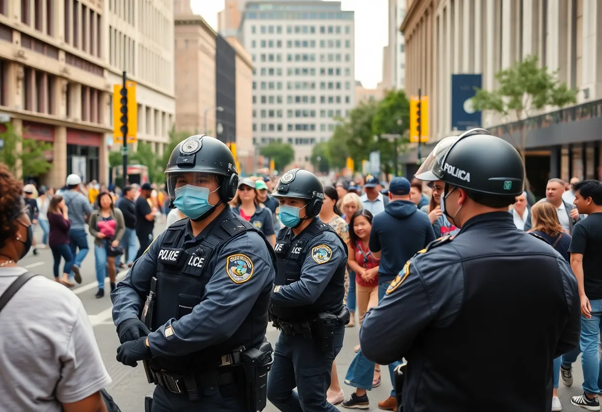 Law enforcement officers in Washington D.C. during a policing initiative.