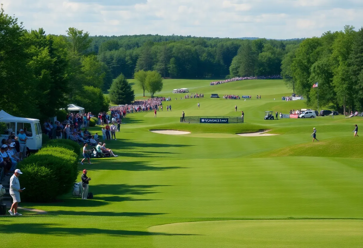 A view of TPC Boston during the FM Championship tournament