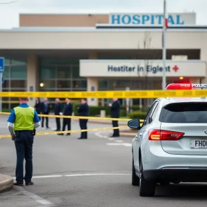 Police presence at Weymouth Hospital during a death investigation