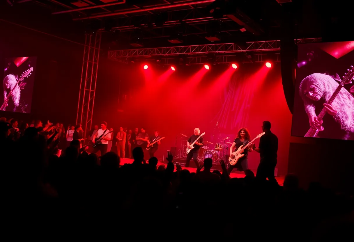 Musicians performing at the Joe Perry Project concert.