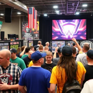 Fans enjoying the John Cena event at Fan Expo Boston