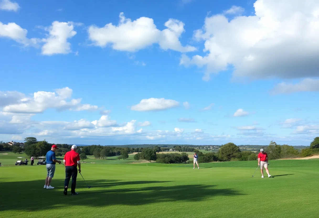 Lakeside Lutheran golf team competing at Cougar Invite