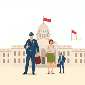 Conceptual image representing law enforcement ethics and integrity