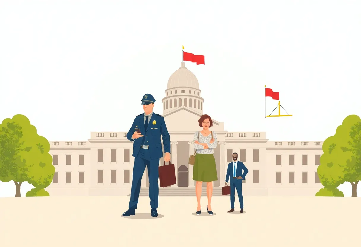 Conceptual image representing law enforcement ethics and integrity