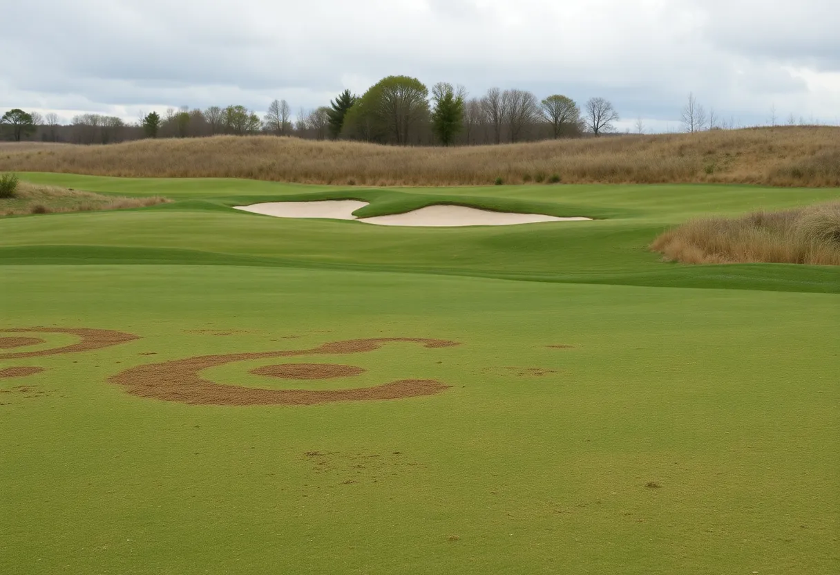 Leo J. Martin Golf Course in poor condition with uneven turf
